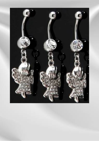 Angel Clear Crystal Belly Bar was $15 now $5